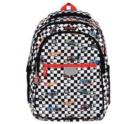 Hot Wheels Sac à dos scolaire rembourré pour garçon, avec réflecteurs, 3 compartiments 40x29x20cm, 23l (Multicolore Hot Wheels)