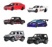 Hot Wheels Coffret Rues du Japon JLB23 – 6 véhicules métal moulé 1/64, décoration raffinée