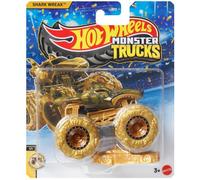 Hot Wheels Shark Wreak 1/1 Couleur dorée Échelle 1:64 Monster Trucks Mattel 9 cm