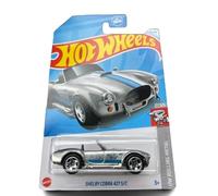 Hot Wheels Shelby Cobra 427 S/C Voiture moulée sous pression à l'échelle 1/5, argent/bleu