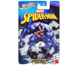 Hot Wheels Silver Series Spider Man Cool-One [Noir] Véhicule jouet moulé sous pression à l'échelle 1/5, 1:64