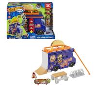 Hot Wheels Skate Coffret Camion De Tacos Skatepark Portable avec 1 Fingerboard Exclusif, 1 Paire De Chaussures De Skate Amovibles pour Doigts Et Espaces De Rangement, Jouet Enfant, Dès 3 Ans, HMK00