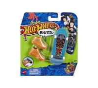 Mattel - Hot Wheels Skate Fingerskate Tony Hawk - HNG21 - Pack 1 Skateboard à Doigt + 1 Paire de Baskets orange Orange