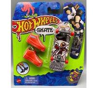 Hot Wheels Skate Fingerskate Tony Hawk - HNG41 - Pack 1 Skateboard à Doigt + 1 Paire de Baskets rouge Rouge G