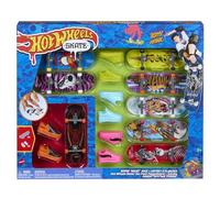 Hot Wheels Fingerskate Tony Hawk Pack – 8 fingerboards montés, 4 paires de chaussures HMY19