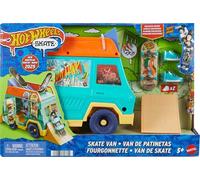 Hot Wheels Skate Van Skate conçu en collaboration avec Tony Hawk, avec fingerboard exclusif et paire de chaussures de skate amovibles pour doigts, JGG91