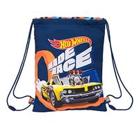 Hot WHEELS Speed Club - Sac à dos plat junior, idéal pour enfants de différents âges, confortable et polyvalent, qualité et résistance, 26 x 34 cm, bleu marine et orange, Bleu marine/orange, Estándar,