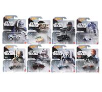 Hot Wheels Star Wars Character Cars Collection, Lot de 8, Captain Rex, Grogu, Dark Trooper, R2-D2, Boba Fett, Wrecker, Bo Katan, Fennec Shand HHB74-956E