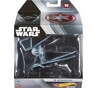 Hot Wheels Star Wars Starships Select - HMH95 - Véhicule Vaisseau Spatiale en métal 1/50 - Tie Interceptor
