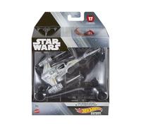 Hot Wheels Véhicule vaisseau spatial Mandalorian Starfighter (HMH98) Star Wars en métal 1/50