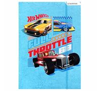 Hot Wheels STARPAK LAMINÉES Classeur scolaire avec élastique VOITURES A4 pour garçon (Hot Wheels A)