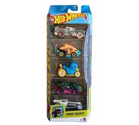 Hot Wheels Street Beasts Lot de 5 véhicules moulés sous pression (Duck N' Roll, Hotweiler, Ratical Racer, Piranha Terror, Vampyra) Échelle 1:64