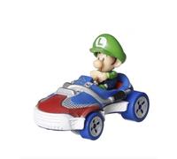 Mattel - Hot Wheels Mario Kart - Voiture en métal 1/64 - Character Cars - Personnage Baby Luigi Sneeker