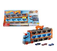 Hot Wheels - Super Transporteur Extensible, Piste Camion pour Ranger Jusqu’à 20 véhicules, 3 Voitures incluses, Emballage fermé, Jouet pour Enfant, HGH33