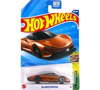 Hot Wheels Super Treasure Hunt McLaren Speedtail, Spectraflame Volcano Orange, 5/5, Véhicule jouet de collection