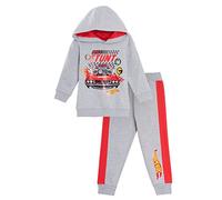 Hot Wheels Survêtement pour Garçons, Ensemble de Jogging pour Enfants, Sweat à Capuche + Bas de Jogging 2 pc Gris 3-4 Ans