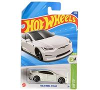 Hot Wheels Voiture miniature Tesla Model S Plaid HW EV 1/10 n°9/250 échelle 1:64 Blanc