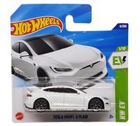 Hot Wheels Tesla Model S Plaid - HW EV 1/10 - HYX58 - Carte courte - Blanc - Mattel 2025-1:64