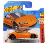 Hot Wheels Tesla Roadster - Then and Now 9/10 - HKJ47 - Carte courte - Orange - Track Stars - Mattel 2023