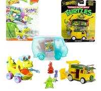 Hot Wheels Toons TMNT Party Van Nick Rumoket Reptar Wagon Premium + Scooby Doo Mini Figues Cartoon Pack