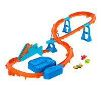 Hot Wheels Toy Car Track Set Bote de construction Deluxe avec booster motoris 1:64 Viece Speed ??Snap Track Speedway saut saut