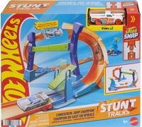 Hot Wheels Toy Car Track Set, Flip & Jump Through the Corkscrew Loop with a 1:64