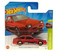 Hot Wheels Toyota AE86 Sprinter Trueno, HW Hatchbacks 1/5, HCW77, carte courte, rouge, Mattel 2022