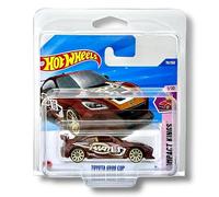 Hot Wheels Toyota GR86 Cup (rouge foncé, or et blanc) 1/10 Compact Kings - 2025-79/250 (carte courte) - Comprend un étui de protection KLAS Car Keeper - HYX74