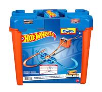 Hot Wheels Track Builder boîte de Construction Deluxe, 6 mètres de Piste, 2 Petites Voitures de Course incluses, Jouet pour Enfant, GGP93