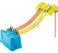 Hot Wheels Track Builder Boîte Multi-Voie Grande Vitesse pour Lancer Une Course sur Plusieurs Pistes, Petite Voiture Incluse, Jouet pour Enfant, GLC95