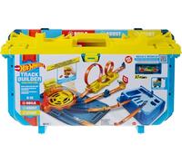 Hot Wheels Track Builder Unlimited Coffret Lancement Express avec boîte de Rangement, Pistes, loopings et Une Voiture, Jouet pour Enfant, GVG11