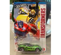 Hot Wheels Transformers Série 2/5 Corvette C7.R Vert Chrome 10 Rayons 1:64