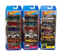 Hot Wheels Triple Coffret Collector 5 Véhicules À L’Échelle 1/64, 15 Véhicules Au Total, avec Détails Authentiques Et Décorations Réalistes, À Collectionner, Jouet Enfant, Dès 3 Ans, HNM05