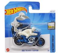 Hot Wheels - Triumph Tiger 100 1966 - Factory Fresh 10/10 - HTD43 - Carte courte - Moto - Bleu - Mattel 2024 - 1:64