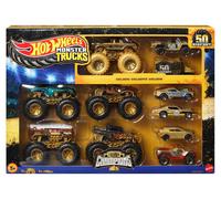 Hot Wheels Trophy Champions Coffret véhicules Monster Trucks avec Bigfoot, 5-Ala