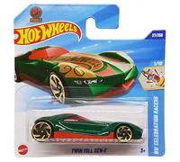 Hot Wheels Twin Mill Gen-E - HW Celebration Racers 1/10 - HYW80 - Carte courte - Vert foncé rouge - Mattel 2025 - 1:64