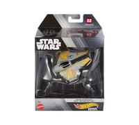 Mattel - Hot Wheels Star Wars Starships Vaisseau 1:50 - Jedi Interceptor Anakin (Yellow)