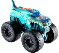 Hot Wheels Véhicule Mega Wrex Sons et Lumières Monster Trucks, Collection Destruction Féroce, Chanson Phare du Personnage, Jouet Enfant, Dès 3 Ans, HDX64