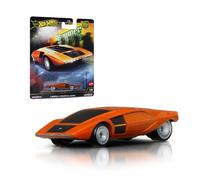 Hot Wheels Véhicule Premium Car Culture Lancia Stratos Zero, véhicule de Collection Hammer Drop en métal à l’échelle 1/64 avec pneus Real Riders, HRV77