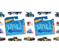Hot Wheels Véhicule Serie Vitesse Petite Voiture Miniature, Jouet pour Enfant (Modèle aléatoire), 05785 (Lot de 2)