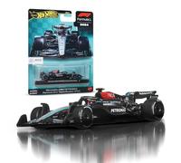 Hot Wheels Véhicules Formule 1® Mercedes-AMG PETRONAS Formula One Team W15 en métal moulé à l’échelle 1/64 à collectionner avec pneus Real Riders, carrosserie et châssis en métal