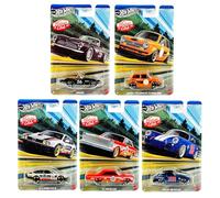 Hot Wheels Vintage Club '68 Silver Series Lot de 5 voitures moulées sous pression, Alfa Romeo, BMW 507, Honda, Porsche, Ford Galaxie HRT81-956J