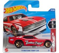 Hot Wheels Voiture amusante 71 Mustang - Mustang 60th 4/5 - JBB04 - Carte courte - Ford - Good Year - Mattel 2025-1:64