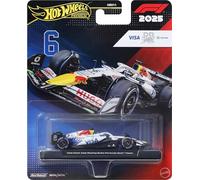 Hot Wheels Voiture de course de Formule 1 moulée sous pression à l'échelle 1:64 avec pneus de vrais cavaliers, corps et châssis en métal/métal (les styles peuvent varier)