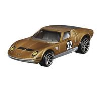 Hot Wheels Voiture de sport vintage moulée sous pression de collection - Voiture de sport dorée - Inspirée par la Lamborghini Miura SV de 1971 - HRT81-4/6