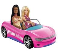 Hot Wheels Voiture décapotable Barbie télécommandée avec 2 poupées