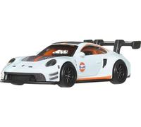 Hot Wheels Voiture jouet de collection Premium Car Culture, échelle 1:64 moulé sous pression Porsche 911 GT3 R, véhicule des légendes de circuit avec pneus Real Riders