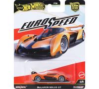 Hot Wheels Voiture jouet de collection Premium Car Culture, échelle 1:64 moulée sous pression McLaren Solus GT, véhicule Eurospeed avec pneus Real Riders