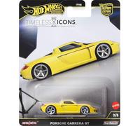 Hot Wheels Voiture jouet de collection Premium Car Culture, échelle 1:64 moulée sous pression Porsche Carrera GT, véhicule à icônes intemporelles avec pneus de vrais cavaliers