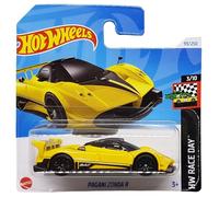Hot Wheels - Voiture miniature de collection - Pagani Zonda R - 1:64 - Jaune - Mattel 2024 - 11 x 11 x 3.5 cm - Adulte unisexe